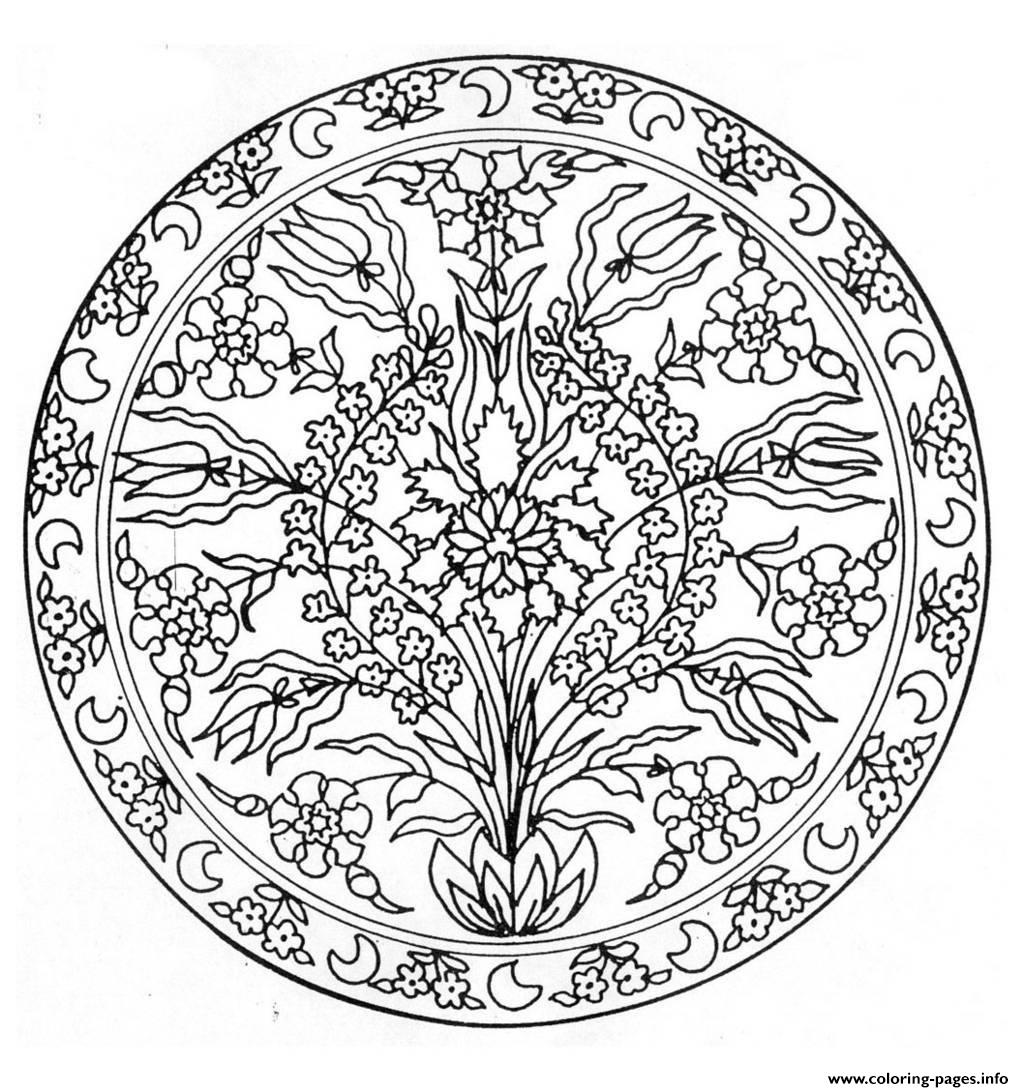 Mandala Flowers 3  coloring